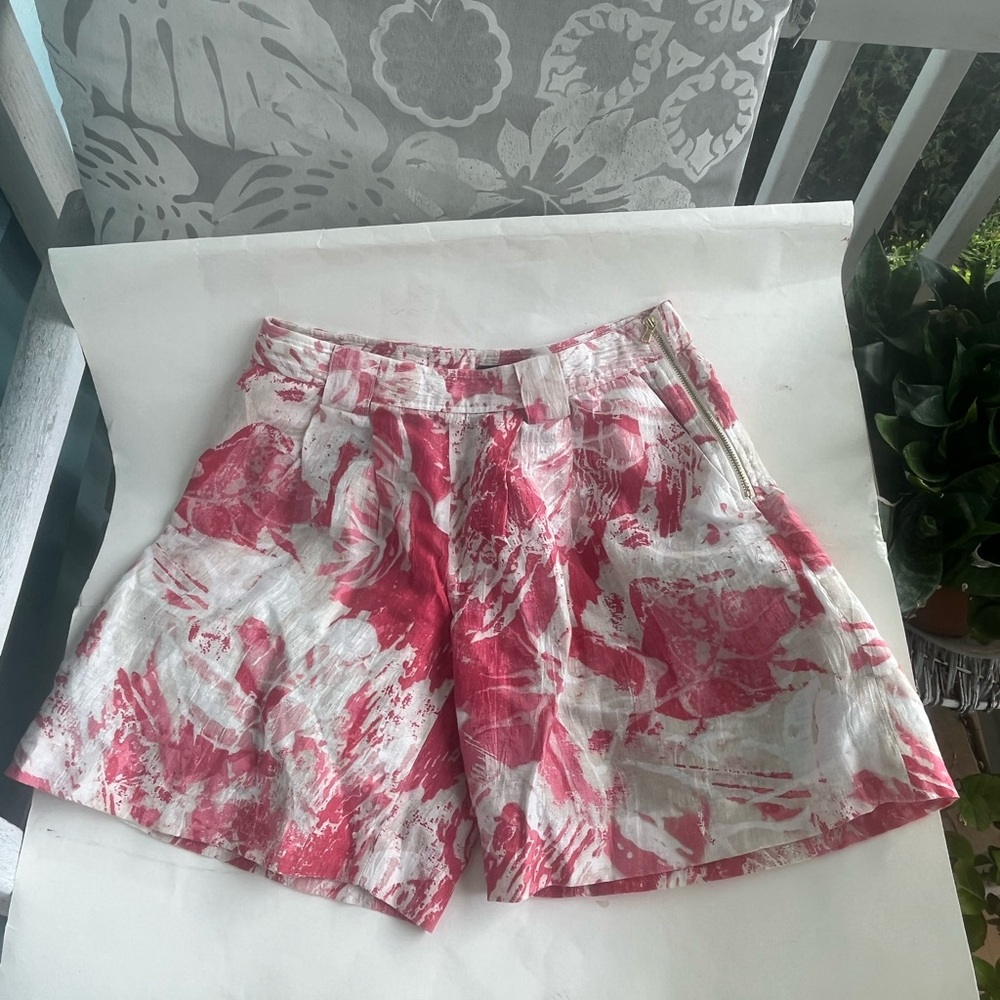 Etcetera Pink and White Floral Women's Bermuda